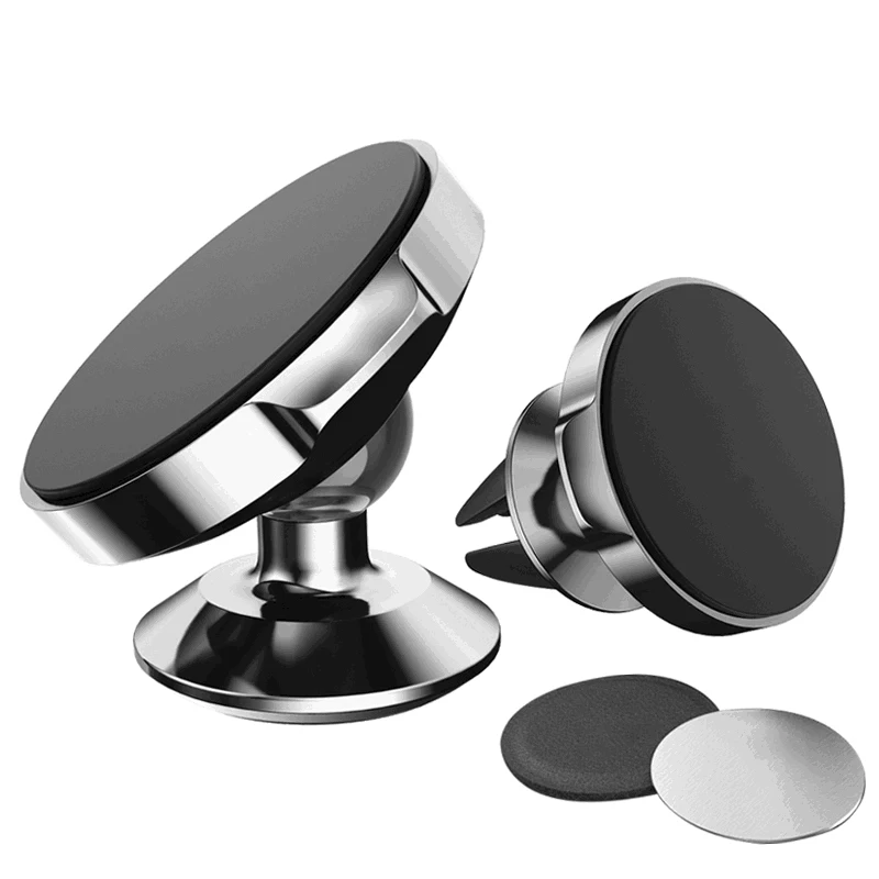 

360 Degree Rotating Universal Car Phone Holder Magnetic mobile bracket, Black / golden / silver