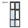 600 x 600 Aluminium Window DJYP W121 Pure Glass Extruded Caulking Hopper Casement Window For Residential
