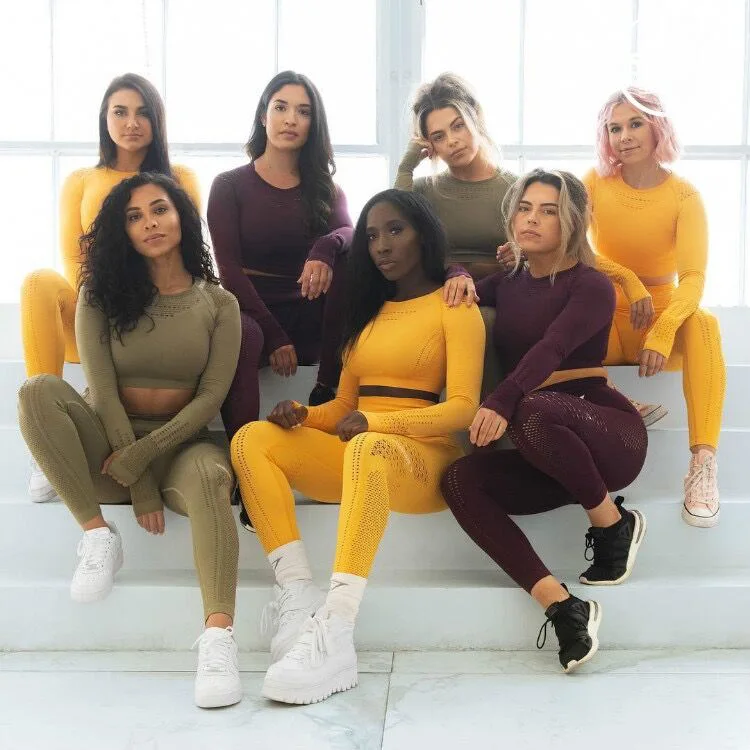 Womens 2 Piece Outfit Workout Fall Clothing Yoga Long Tshirt And Yoga Pants Seamless Yoga set