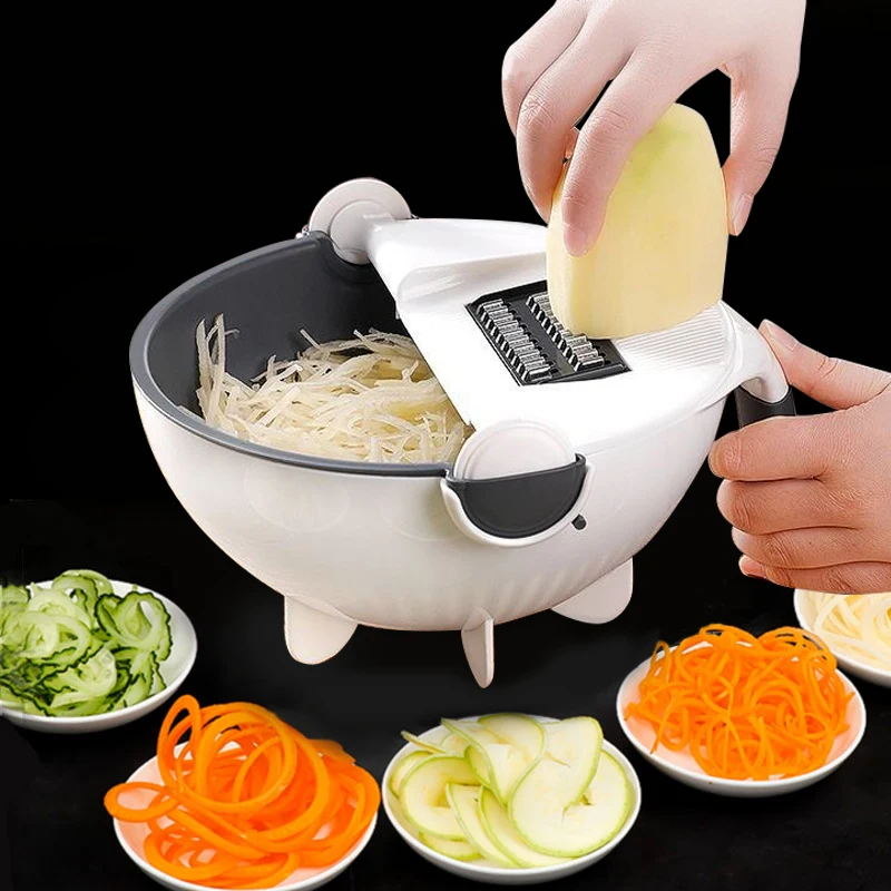 

Multi-function 9Pcs/set Vegetable Fruit Wire Kitchen Cutter with Drain Basket Onion Chopper Slicer Tomato Cutting Tools