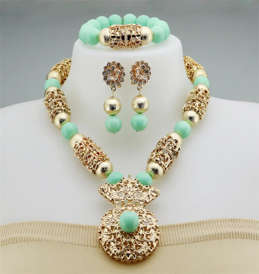 

Fashion Big Beads jewelry sets women Accessories Costume nigerian style for party