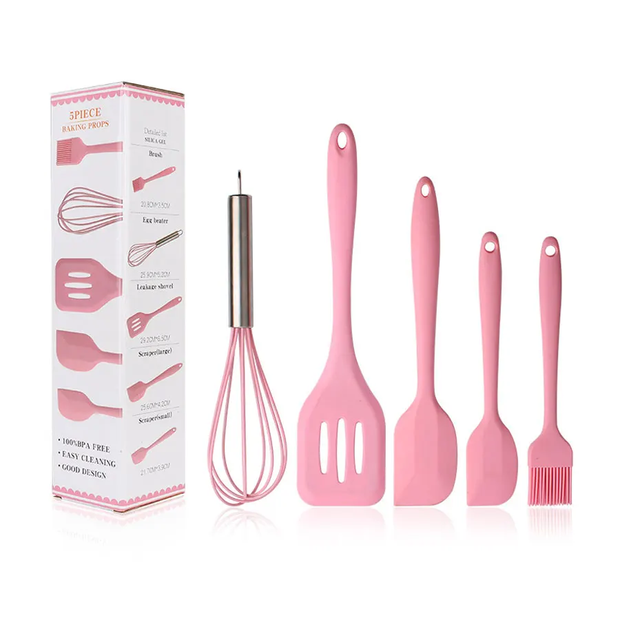 

High Quality Silicone Kitchenware Set,5-Piece Silicone Cooking Kitchen Utensil set