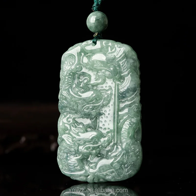 

Natural Myanmar a cargo jade jade dragon brand kowloon guardian zodiac dragon jade pendant ice pendant wholesale