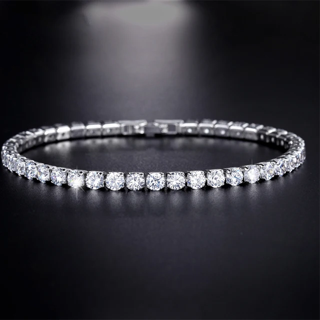 

Clear Crystal Tennis Bracelet For Women Men Bracelet Cubic Zirconia Jewelry Party Wedding Hip-hop Accessories Tennis Bracelet, Colourful