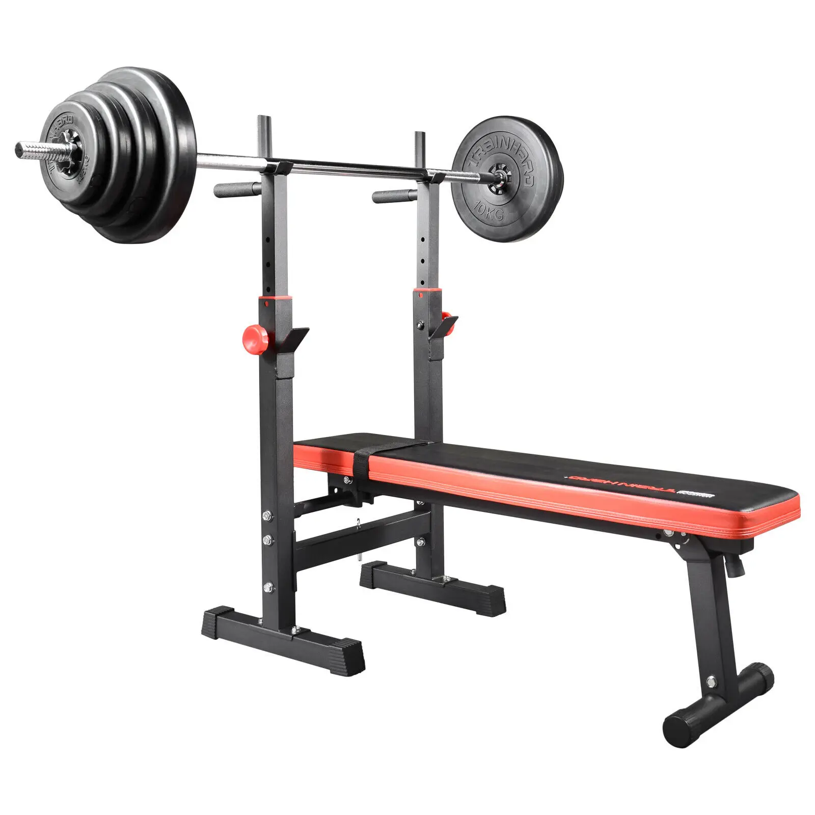 

2018 best sale cheap ningbo Sports Fitness Steel Frame Flat Weight Training Bench with Cross Bars gym weight bench, Customized color