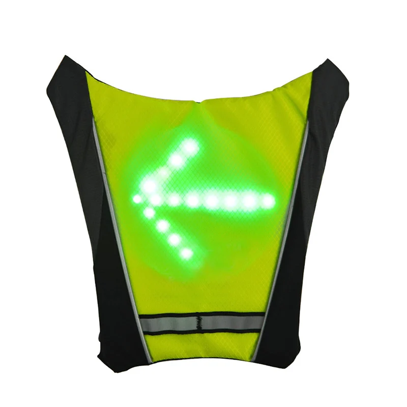 

Flashing LED Turn Signal Light Driver Safety Vest Lamp Wireless Bike Backpack