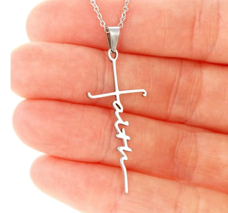 

stainless steel Cross Faith Wholesale gift necklace wholesale OUYA Jewelry