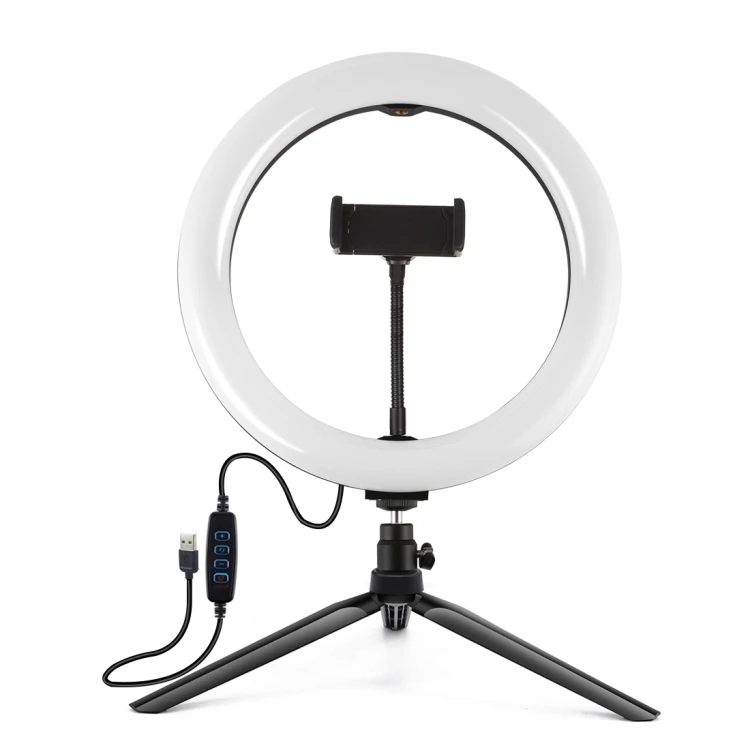 

Popular PULUZ 6.2 inch 3200K-6500K Led Selfie Photography Dimmable Selfie Desktop Ring Light With Pink Tripod Stand, Black