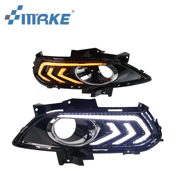 Car Accessories Led DRL Daytime Running Light For Ford Mondeo Fusion 2013 2014 2015 2016  Fog Lamp Daylight Headlight