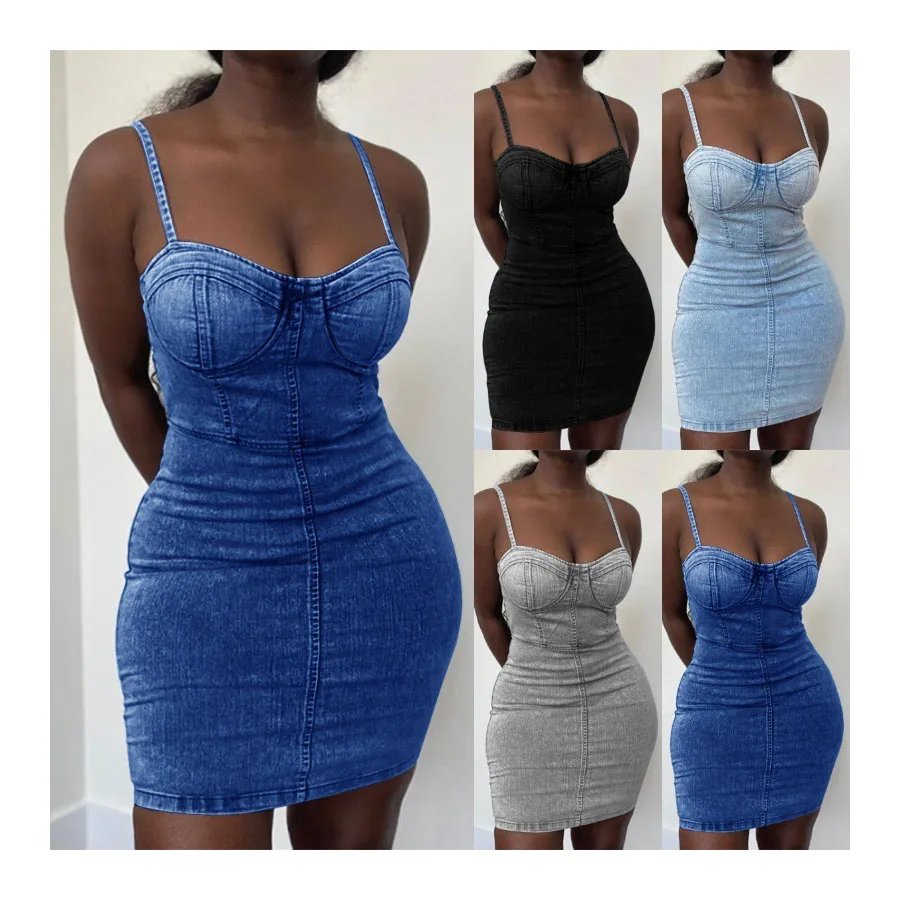 

5XL latest casual sexy women short jeans maxi plus size denim dresses 2020
