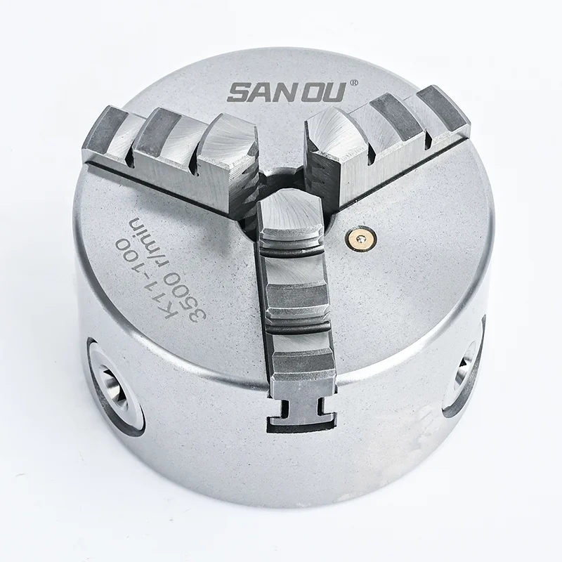 K11-100 lathe chuck SANOU Brand 3 Jaw self-centering chuck 100mm manual lathe chuck for mini lathe