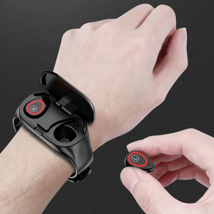 

Free shipping M1 smart watch with headphone smart bracelet, Black/red/blue
