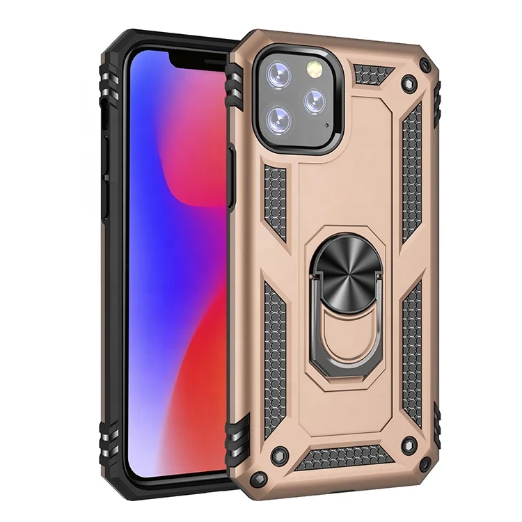 

Excellent quality low price 360 metal ring stand phone case for iPhone 11 car bracket cover case for iPhone 11, Multi colors