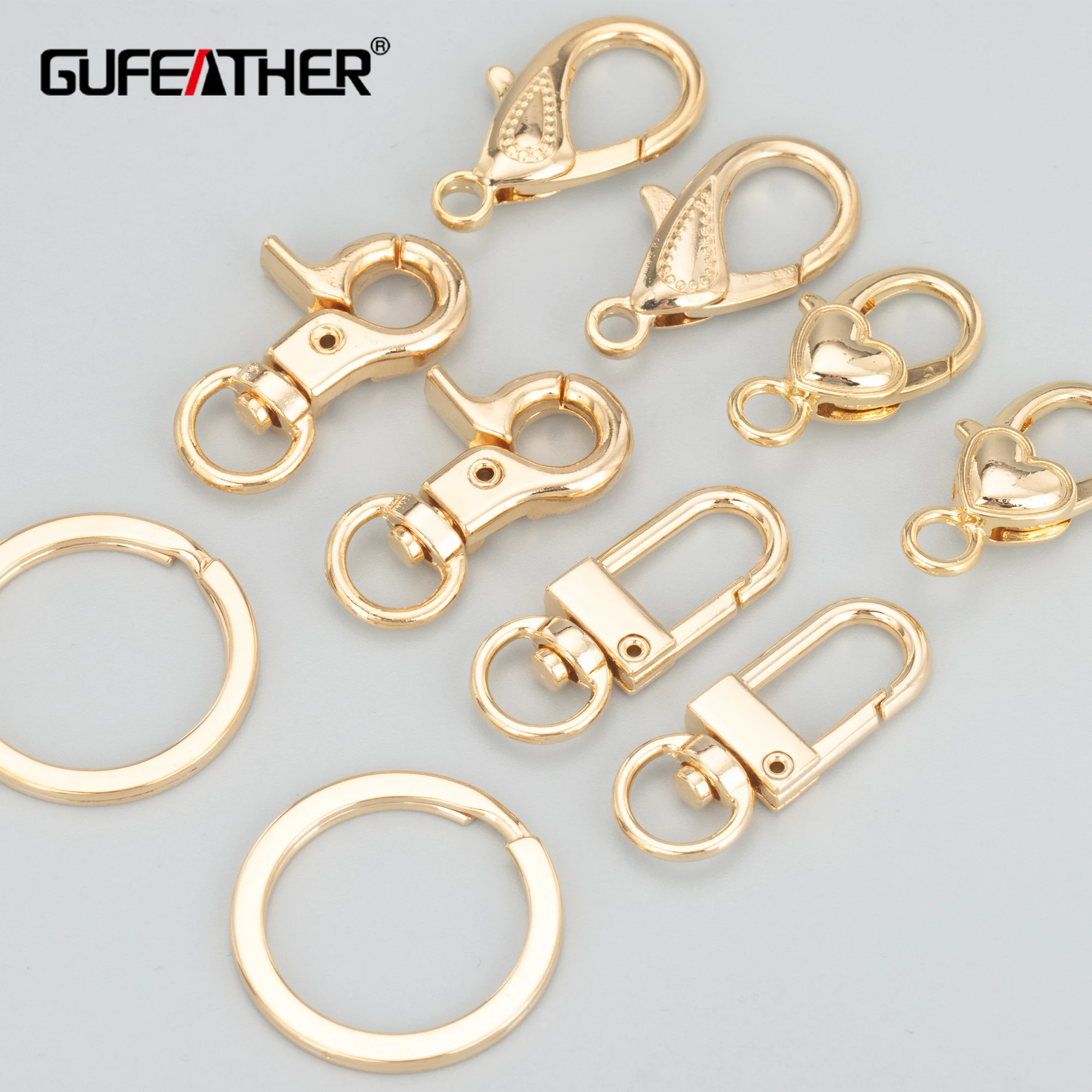 M817   jewelry accessoriespass REACHnickel free18k gold platedclasp hooksnecklace braceletmaking findings10pcs/lot