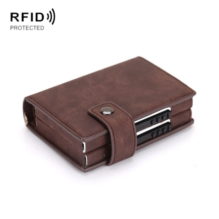 

Aluminum Alloy Card Box Holders Holder Business Phone Custom Leather Place Gift Men Wallets Wallet Rfid Blocking Credit Card