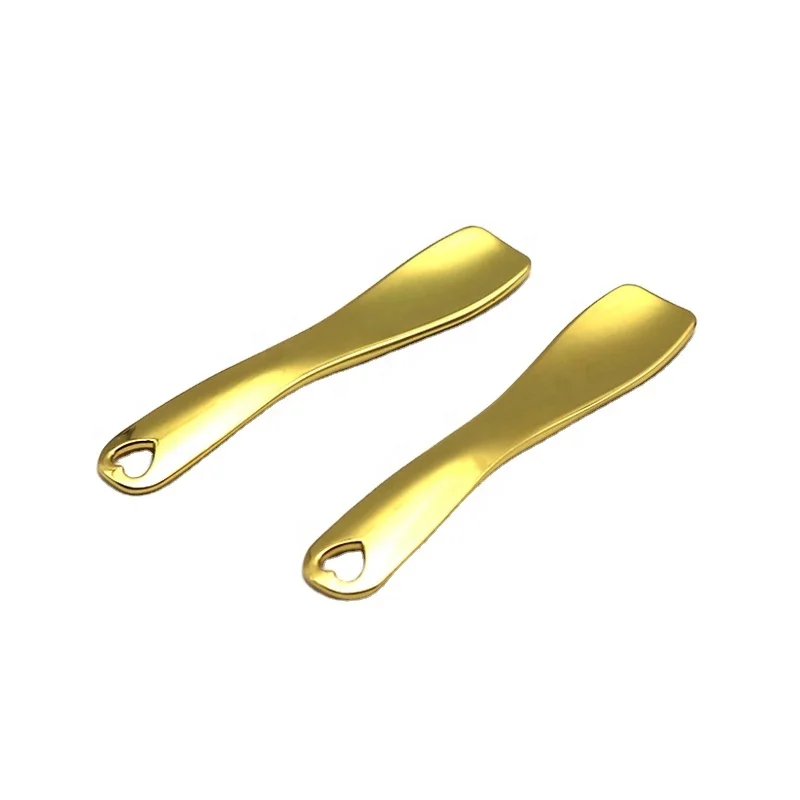 

Beauty Metal 60mm Mini Cosmetic Spatula / Makeup Spoon, Gold