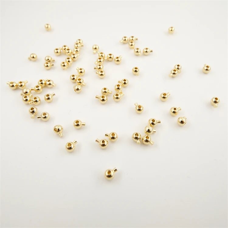 

200PCS1/10 gold filled beads round 14k gold filled beads 18k gold filled flat bead