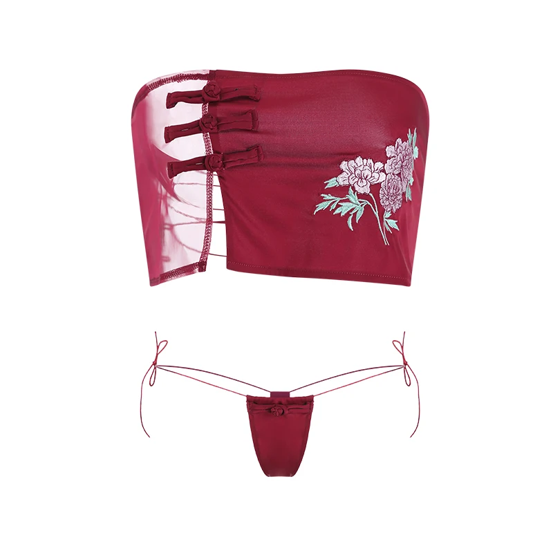 

Valentines Women satin Lingerie Set Sexy Lingerie, Picture color