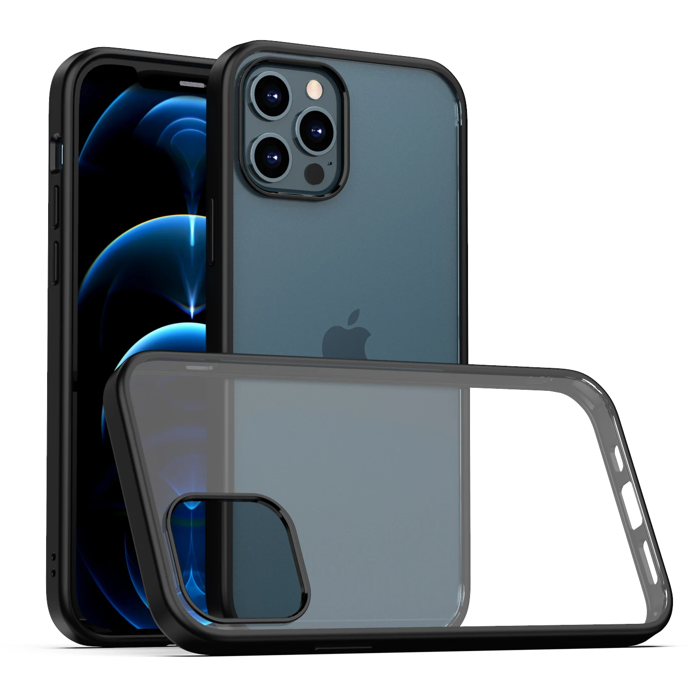 

For iPhone 12 Case ,Premium Soft TPU Frame Hybrid Hard PC Back Cover Case For iPhone 12 2020