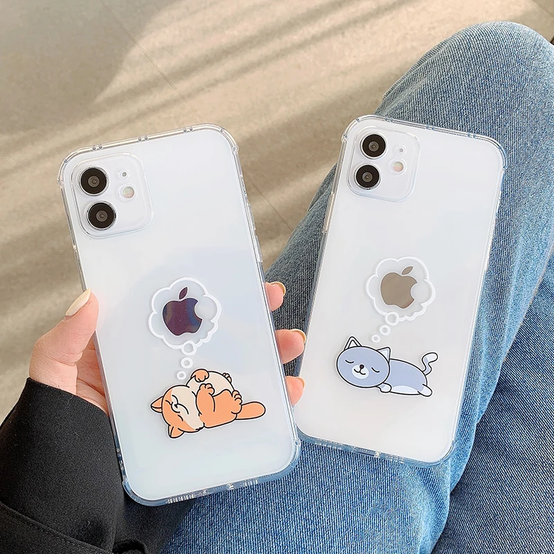 

Cute Cat Animal Mobile Phone Case Wholesale Factory Phone Case for iPhone 12