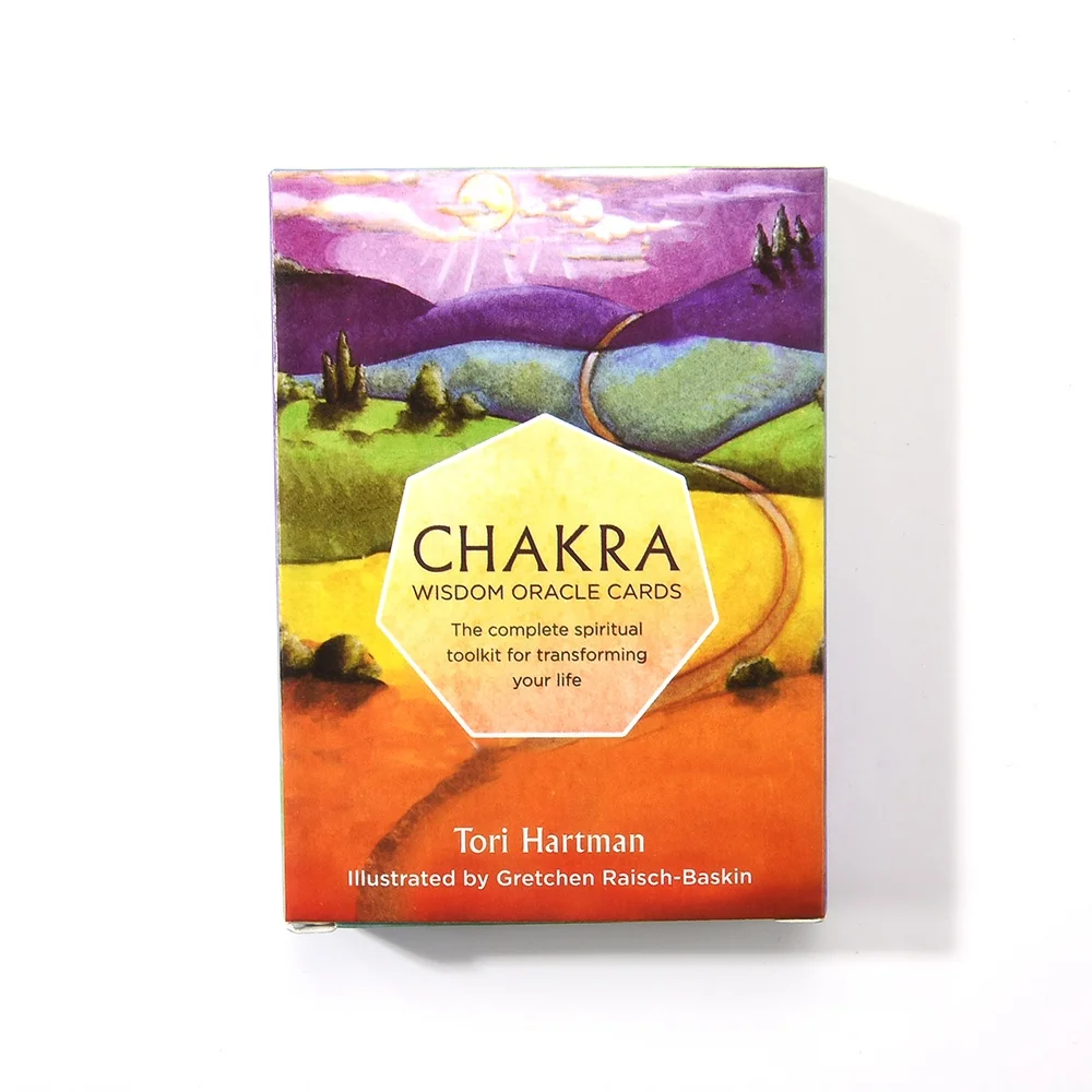 

Chakra Wisdom Oracle Cards Paper Playing Games Spiritual Healing Cards Tarot Oracle Deck, Customized color