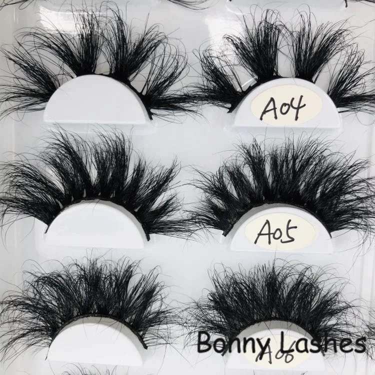 

100% Cruelty free 3D real lashes 25mm mink eyelash with private label eyelash packaging box