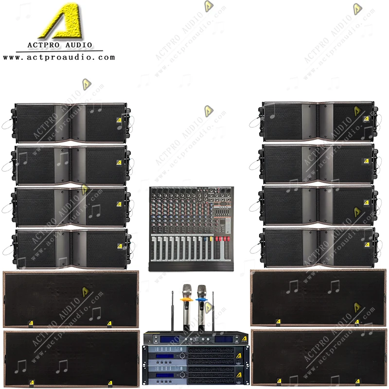 

Professional stage audio equipment dual 8-inch active passive line array speaker system