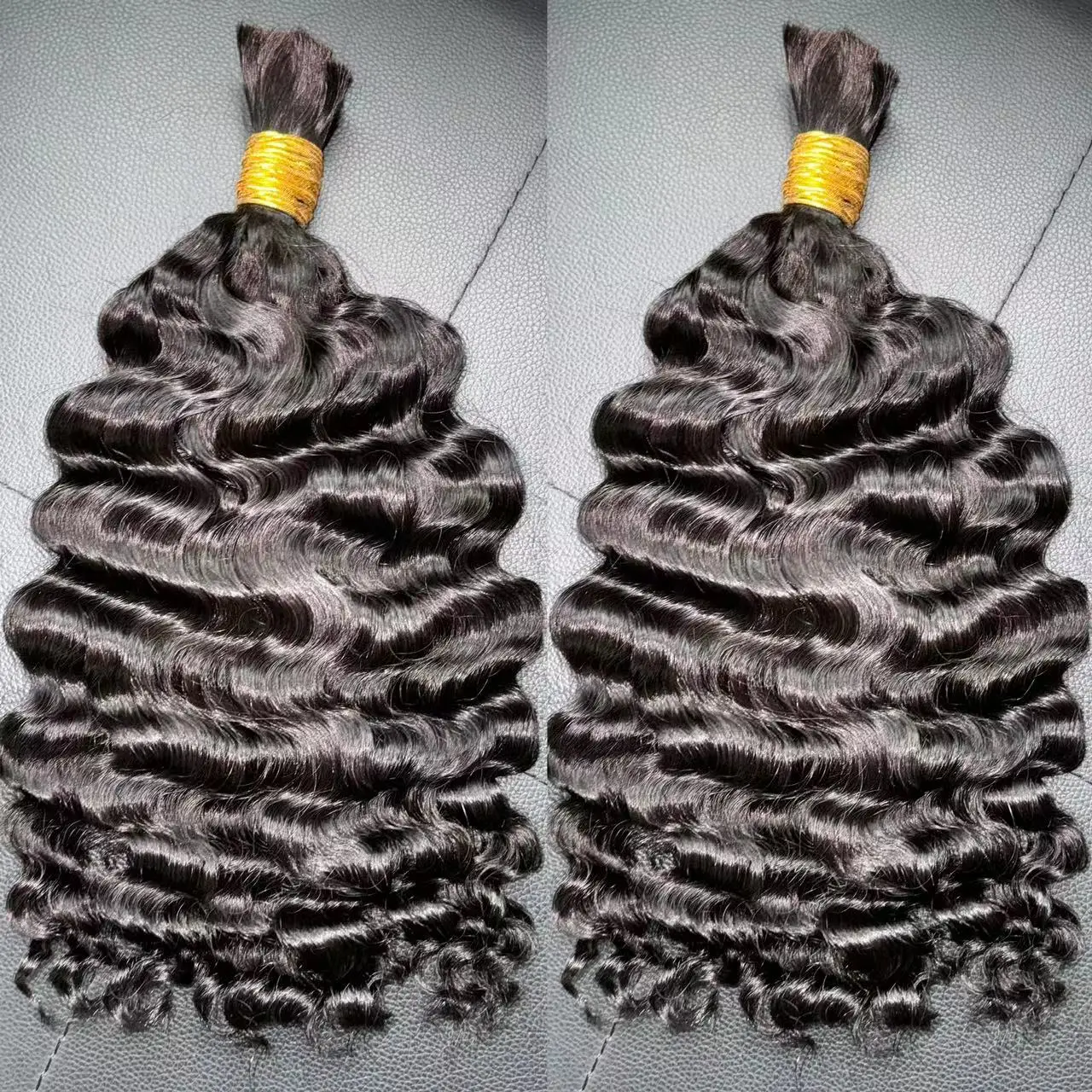 Hot Selling 100% Raw Vietnamese Hair Bulk Burmese Curly RAW Natural Wave Wig  Boho Braids Super Double Drawn Human Bulk Hair