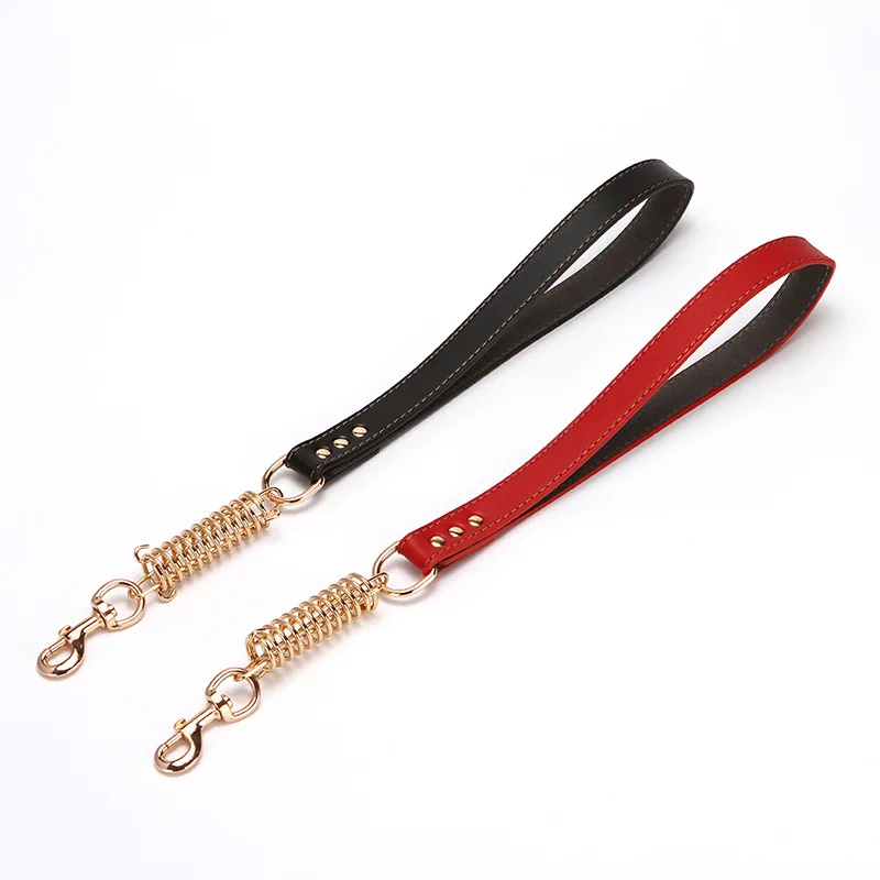 

Large dogs Training rope Strong short dog leash buffer pet leash, Black red