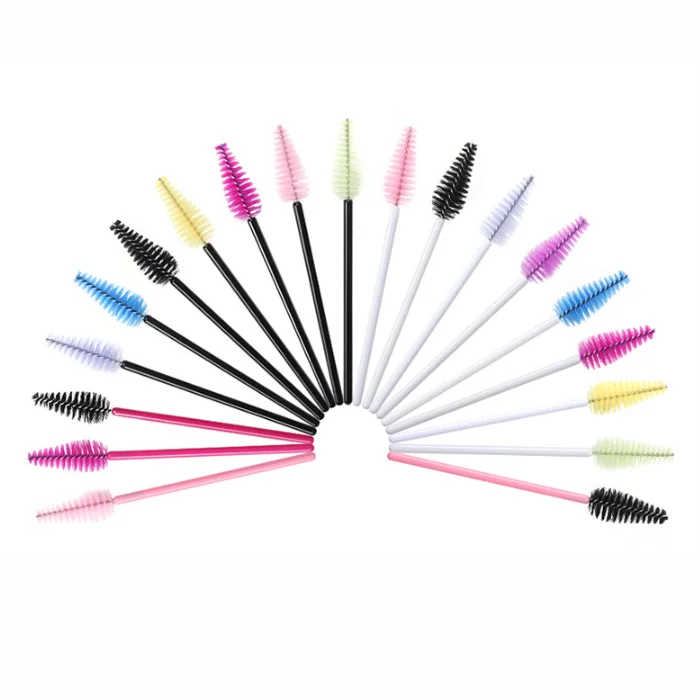 

Disposable Eyelash Brush Brow and Lash Comb New Eyelash Extension Teardrops Brush, 19 colors