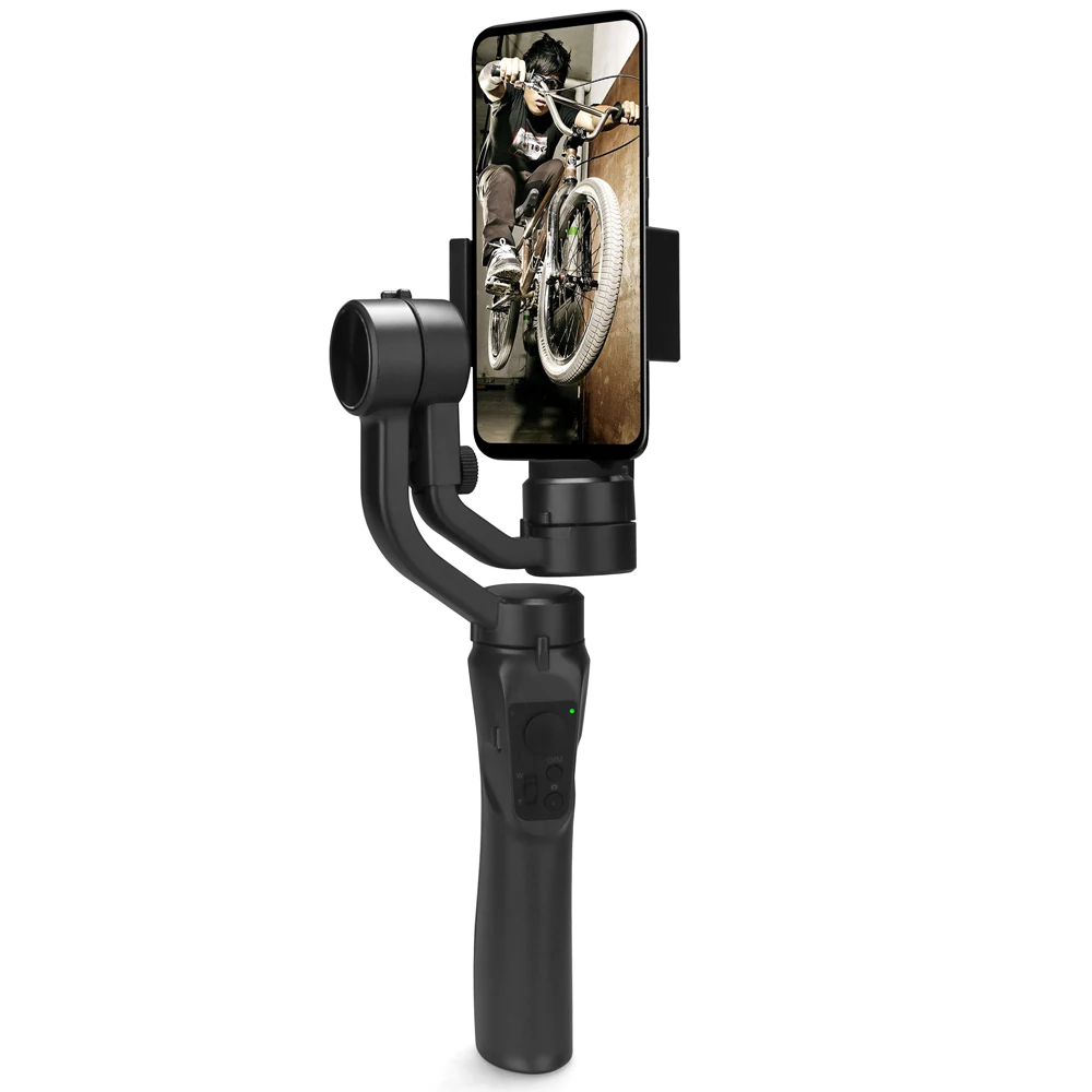 

Professional Best Gimbal 3 Axis Gimbal Handheld Smartphone Stabilizer App Support Auto adjustment suitable for Smartphones, Black