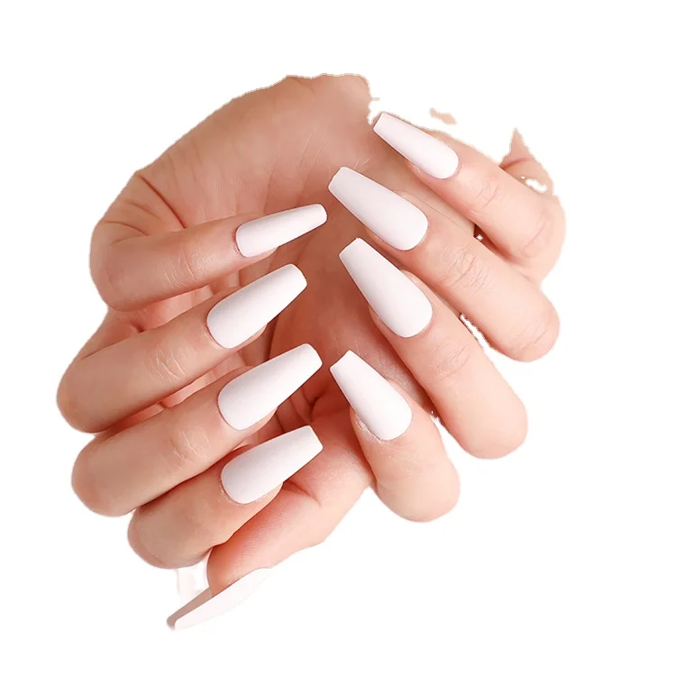 

Light Pink Matte Press On Nail Kit for Fingers coffin Matte False nails Frosted surface 24, Multi color