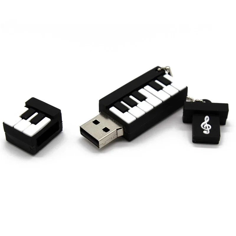 

Factory Price Real Capacity 16GB Soft Rubber Custom PVC Pen Drives 2D 3D Piano Shape USB Flash Drive