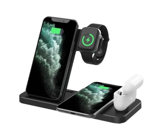 

15W Wireless Charger 4 in 1 Fast Charging Station for Apple Watch 6 SE 5 4 3 2 iPhone 11 XS XR X 8 Airpods Pro Stand Pad