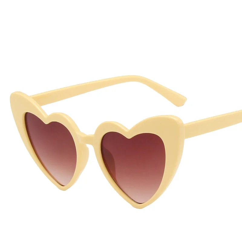 

Suowei OEM Oculos De Sol Pc Heart-shaped Frame Amazon Supplier Wholesale Love Women Men Pink Sunglasses, 7 colors