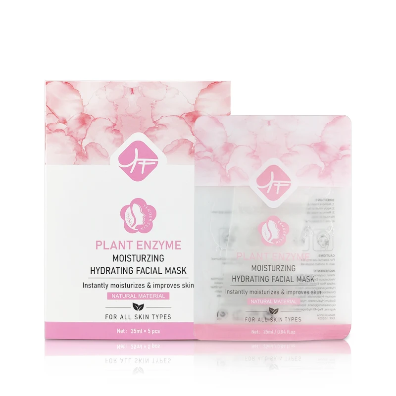 

Custom Private Label Korean Whitening Moisturizing Sheet Enzyme Vitamin C Beauty Face Mask Skin Care Facial Mask