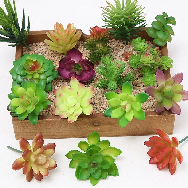 

Wholesale Price Korean Succulents Cactus Succulent Artificial Plant For Decoration Real Touch Plant, As picture