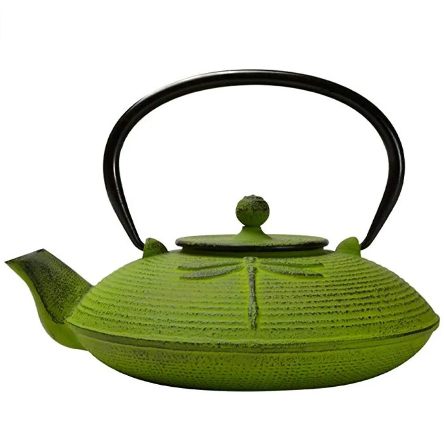 

Amazon Hot selling customized enamel coated cast iron tea pot 26OZ