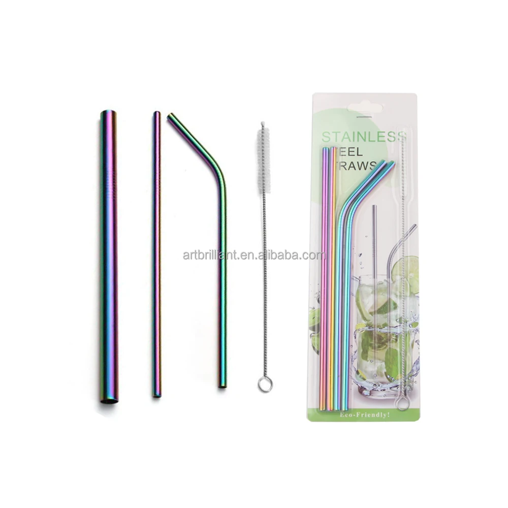 

Popular metal straw colorful mini echofriendly case for straw steel straw set