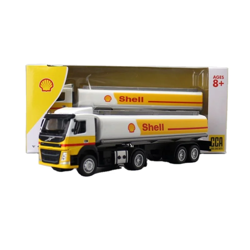 

MSZ 1/50 Volvo Oil Tanker Truck Diecast Sound And Light Function Pullback Simulation Alloy Car Model Toy Gift Toy Vehicles