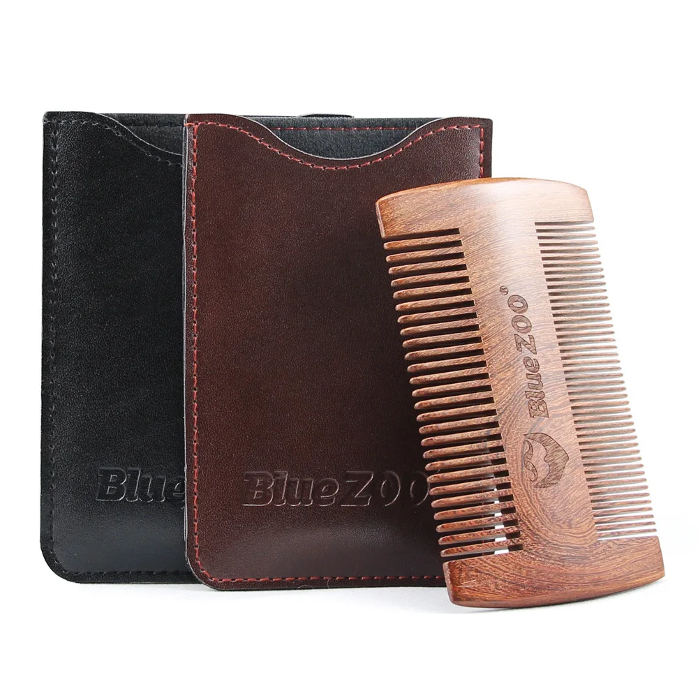 

men black gold sandalwood double side beard comb portable comb care products
