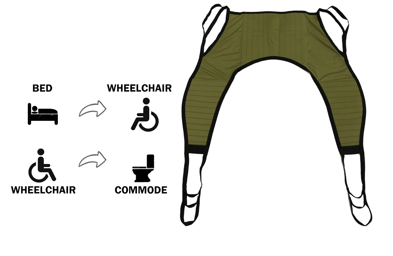 single transfer assist patient use handling sling straps lift