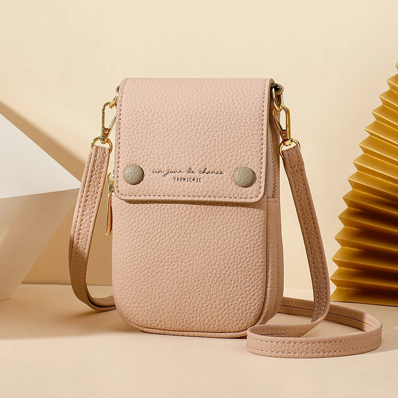 

Taomicmic PU leather phone crossbody bag button PU leather women crossbody bag, Black,pink,yellow,green,blue