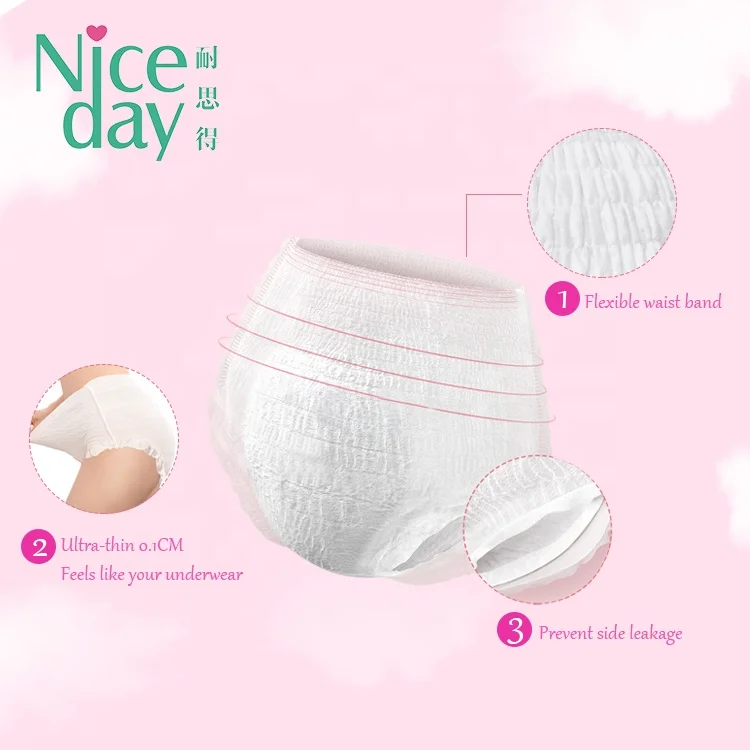 

Hipster Style Niceday Menstrual Pants Super High Absorbency Women's Organic Pants Soft Touch Feminine Hygiene Products