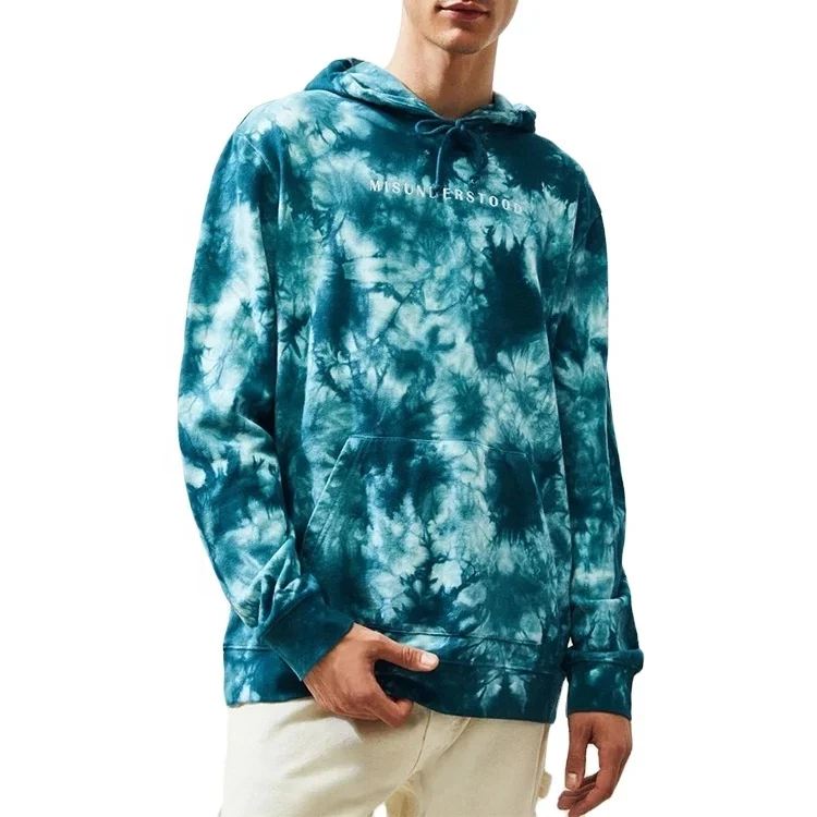 Men Casual Clothes Pullover Custom Tie Dye Hoodie Dtg All Over Print ...