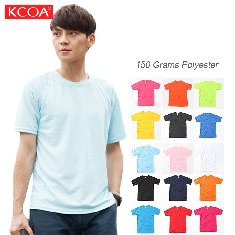 

KCOA Round Neck Sports Custom Quick Dry 100% Polyester 150 Grams Printed T Shirt