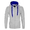 Free shipping new men hoodie pullover with pockets zip up wear for men