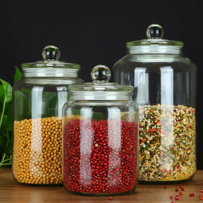 

Wholesale Storage Tank Wine Lemon Pickle Jar Airtight Glass Jar With Handle