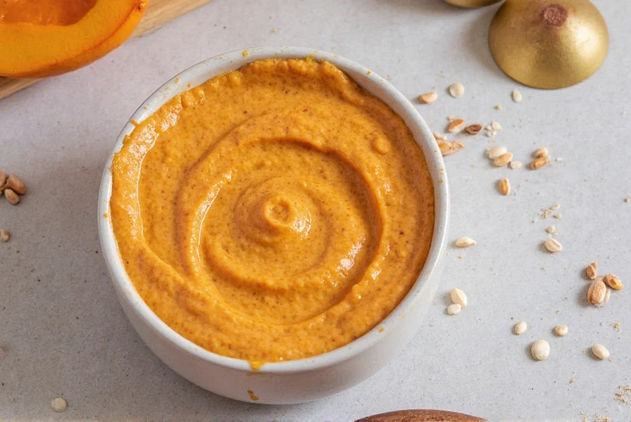 Garlic aioli on wooden table