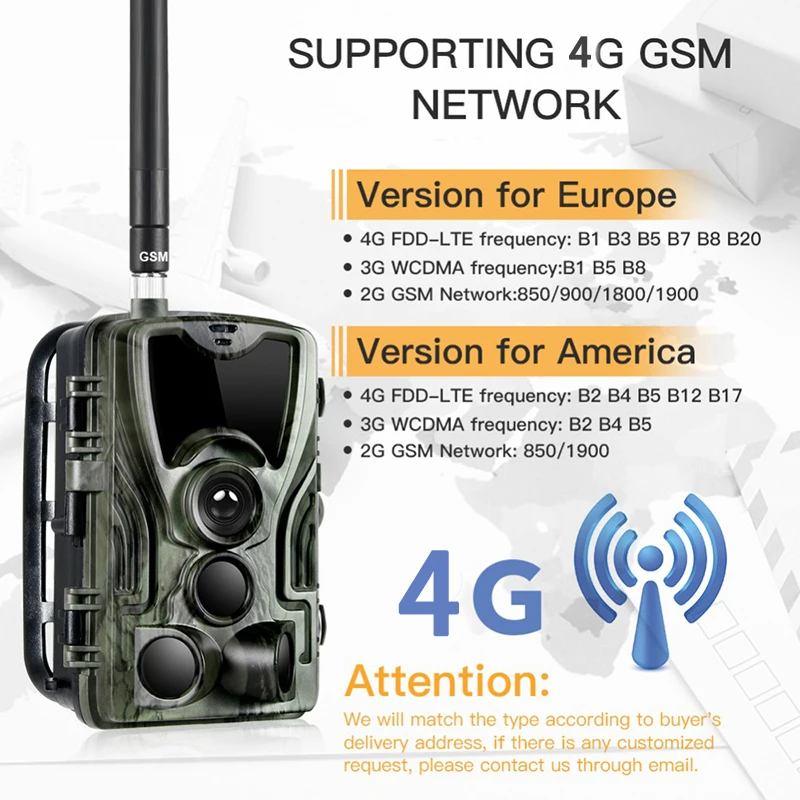 

HC801LTE-4G Willfine 3.5CG hunting trail camera FOV 100 wide lens long standby time supports GPRS MMS GSM FTP 3G